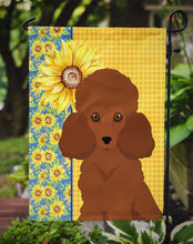 Load image into Gallery viewer, Summer Sunflowers Toy Red Poodle Garden Flag – Decorative Outdoor Yard Flag