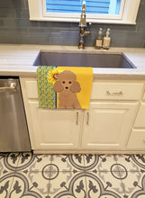Load image into Gallery viewer, Summer Sunflowers Toy Apricot Poodle Kitchen Towel