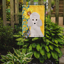 Load image into Gallery viewer, Summer Sunflowers Toy White Poodle Garden Flag – Decorative Outdoor Yard Flag