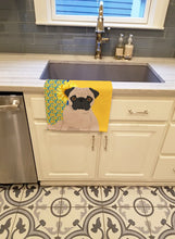 Load image into Gallery viewer, Summer Sunflowers Fawn Pug Kitchen Towel
