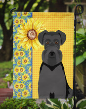 Load image into Gallery viewer, Summer Sunflowers Black Natural Ears Schnauzer Garden Flag – Decorative Outdoor Yard Flag