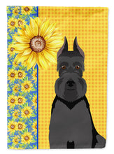 Load image into Gallery viewer, Summer Sunflowers Black Schnauzer Garden Flag – Decorative Outdoor Yard Flag
