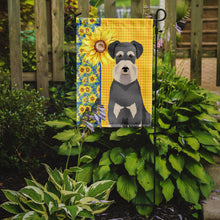 Load image into Gallery viewer, Summer Sunflowers Salt Pepper Natural Ears Schnauzer Garden Flag – Decorative Outdoor Yard Flag