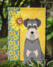 Load image into Gallery viewer, Summer Sunflowers Salt Pepper Natural Ears Schnauzer Garden Flag – Decorative Outdoor Yard Flag