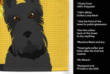 Load image into Gallery viewer, Summer Sunflowers Black Scottish Terrier Kitchen Towel