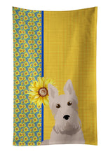Load image into Gallery viewer, Summer Sunflowers Wheaten Scottish Terrier Kitchen Towel