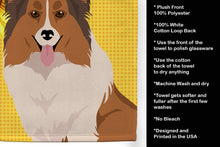 Load image into Gallery viewer, Summer Sunflowers Sable Sheltie Kitchen Towel