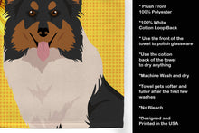 Load image into Gallery viewer, Summer Sunflowers Tricolor Sheltie Kitchen Towel
