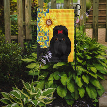 Load image into Gallery viewer, Summer Sunflowers Black Shih Tzu Garden Flag – Decorative Outdoor Yard Flag