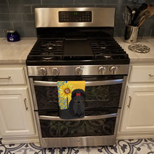 Load image into Gallery viewer, Summer Sunflowers Black Shih Tzu Kitchen Towel