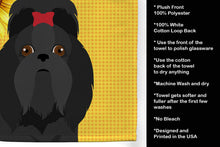 Load image into Gallery viewer, Summer Sunflowers Black Shih Tzu Kitchen Towel