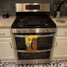 Load image into Gallery viewer, Summer Sunflowers Red Shih Tzu Kitchen Towel