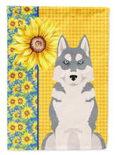 Load image into Gallery viewer, Summer Sunflowers Grey Siberian Husky Garden Flag – Decorative Outdoor Yard Flag