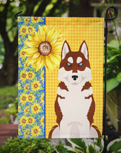 Load image into Gallery viewer, Summer Sunflowers Red Siberian Husky Garden Flag – Decorative Outdoor Yard Flag