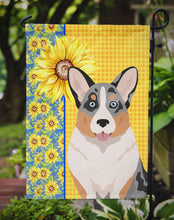 Load image into Gallery viewer, Summer Sunflowers Blue Merle Cardigan Corgi Garden Flag – Decorative Outdoor Yard Flag