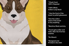 Load image into Gallery viewer, Summer Sunflowers Brindle Cardigan Corgi Kitchen Towel