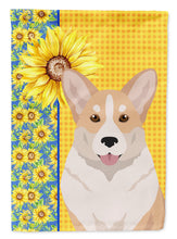 Load image into Gallery viewer, Summer Sunflowers Fawn Cardigan Corgi Garden Flag – Decorative Outdoor Yard Flag