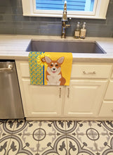 Load image into Gallery viewer, Summer Sunflowers Red Pembroke Corgi Kitchen Towel