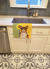 Load image into Gallery viewer, Summer Sunflowers Sable Pembroke Corgi Kitchen Towel