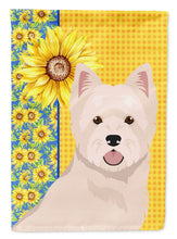Load image into Gallery viewer, Summer Sunflowers Westie West Highland White Terrier Garden Flag – Decorative Outdoor Yard Flag