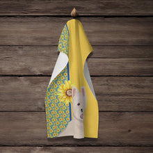 Load image into Gallery viewer, Summer Sunflowers Westie West Highland White Terrier Kitchen Towel