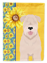 Load image into Gallery viewer, Summer Sunflowers Soft Coated Wheaten Terrier Garden Flag – Decorative Outdoor Yard Flag