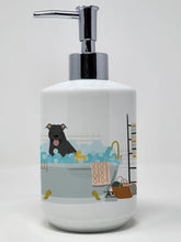 Load image into Gallery viewer, Black Pit Bull Terrier Ceramic Soap Dispenser