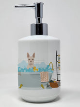 Load image into Gallery viewer, White Boston Terrier Ceramic Soap Dispenser