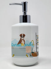 Load image into Gallery viewer, Natural Eared Red Fawn Boxer Ceramic Soap Dispenser