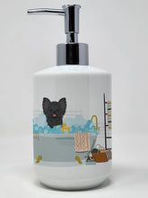 Load image into Gallery viewer, Longhaired Black Chihuahua Ceramic Soap Dispenser