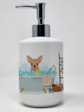 Load image into Gallery viewer, Cream Chihuahua Ceramic Soap Dispenser
