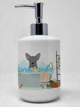 Load image into Gallery viewer, Blue Chihuahua Ceramic Soap Dispenser