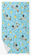 Load image into Gallery viewer, Longhair Black and Cream Dachshund Bath Towel Large