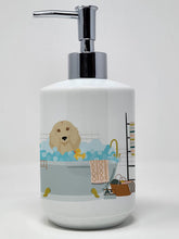 Load image into Gallery viewer, Longhair Cream Dachshund Ceramic Soap Dispenser