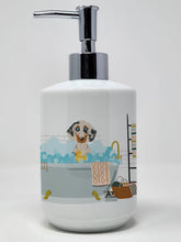 Load image into Gallery viewer, Cream Dapple Dachshund Ceramic Soap Dispenser