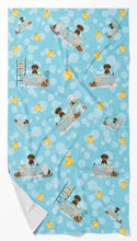 Load image into Gallery viewer, Wirehair Chocolate and Tan Dachshund Bath Towel Large