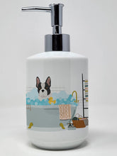Load image into Gallery viewer, Black and White French Bulldog Ceramic Soap Dispenser