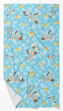 Load image into Gallery viewer, Black and Silver German Shepherd Bath Towel Large
