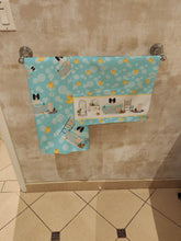 Load image into Gallery viewer, Black and White Papillon Bath Towel Large