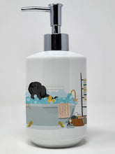 Load image into Gallery viewer, Black Pekingese Ceramic Soap Dispenser