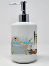 Load image into Gallery viewer, White Pekingese Ceramic Soap Dispenser