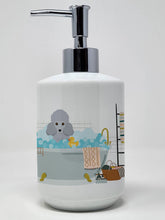 Load image into Gallery viewer, Toy Silver Poodle Ceramic Soap Dispenser