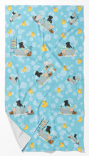 Load image into Gallery viewer, Black Pug Bath Towel Large