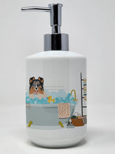 Load image into Gallery viewer, Blue Merle Sheltie Ceramic Soap Dispenser