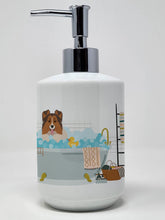 Load image into Gallery viewer, Sable Sheltie Ceramic Soap Dispenser