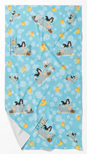 Load image into Gallery viewer, Black and White Shih Tzu Bath Towel Large