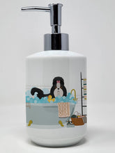 Load image into Gallery viewer, Black and White Shih Tzu Ceramic Soap Dispenser