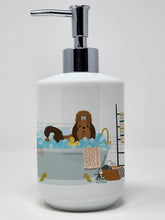 Load image into Gallery viewer, Red Shih Tzu Ceramic Soap Dispenser