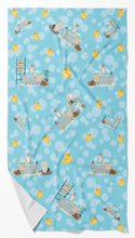 Load image into Gallery viewer, Grey Siberian Husky Bath Towel Large