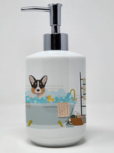 Load image into Gallery viewer, Tricolor Cardigan Corgi Ceramic Soap Dispenser